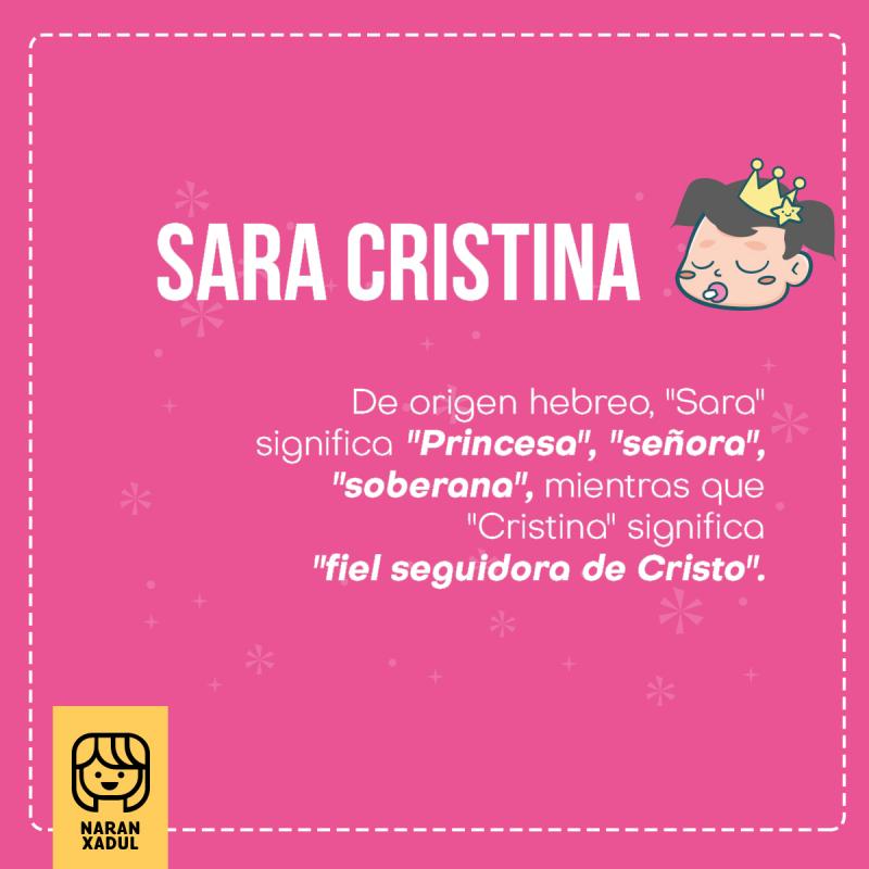 Significado del nombre Sara Cristina